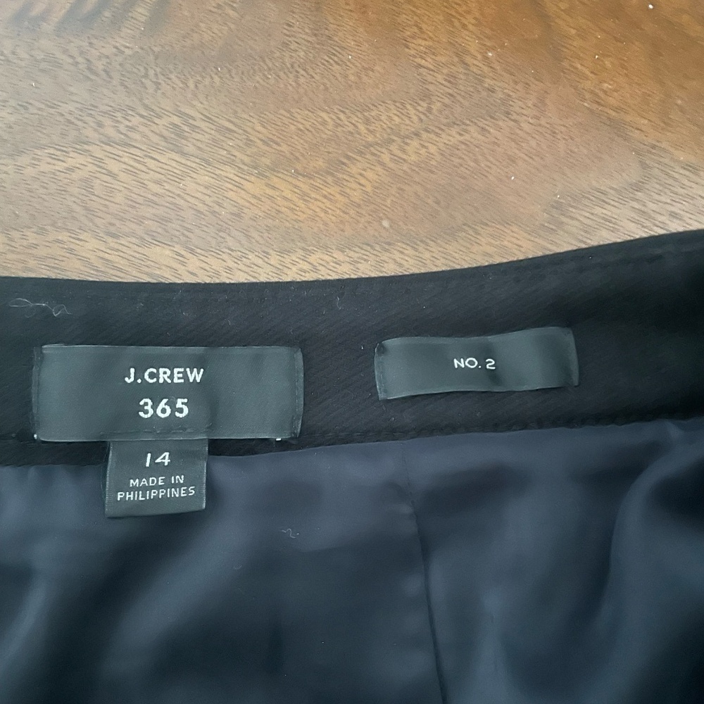 J. Crew No. 2 Pencil Skirt in Black Stretch Twill - Picture 4 of 4